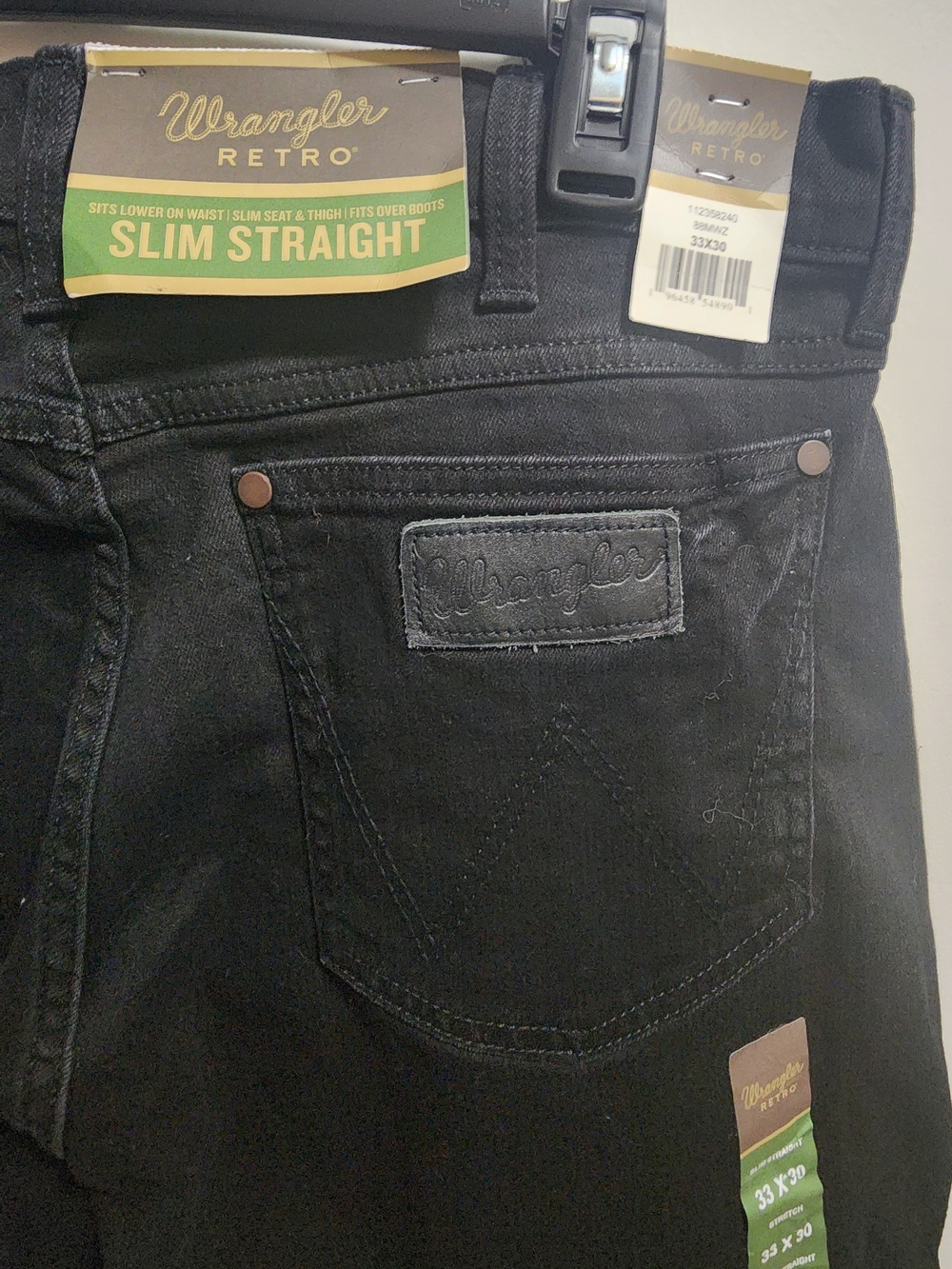 Wrangler Slim Straight Men's Jeans - Black - Picture 5 of 6